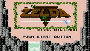 La pantalla de inicio del clásico The Legend of Zelda, el origen de la franquicia