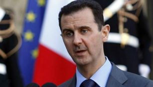 Bashar al-Assad durante una ceremonia en Siria