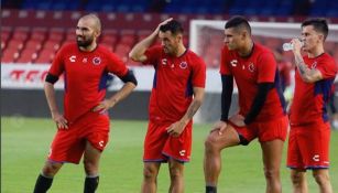 Jugadores del Veracruz entrenando previo al partido contra Monterrey