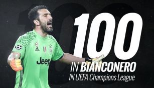 La Juve celebra el juego 100 de Buffon en Champions League