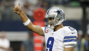 Tony Romo durante un partido de Dallas Cowboys 