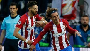 Griezmann celebra un gol con al Atleti