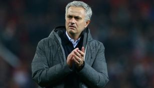 Mourinho, durante un juego del Manchester United