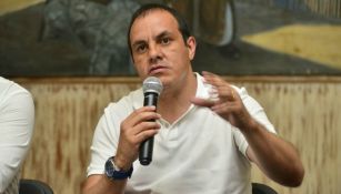 Blanco, durante una conferencia de prensa en Cuernavaca 