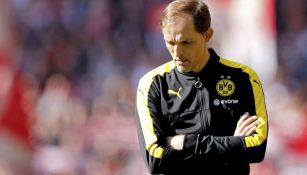 Thomas Tuchel, cabizbajo durante un juego del Borussia Dortmund