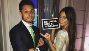 Chicharito y Lucía Villalón en la boda de Héctor Moreno