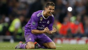 Cristiano Ronaldo celebra al término del encuentro frente a la Juve