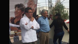 Ricardo Monreal y Andrés Manuel López Obrador en un evento
