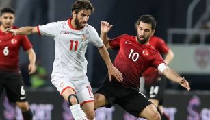 Arda Turan, durante un amistoso con la selección de Turquía