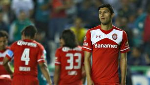 Jordan Silva en un partido con los Diablos Rojos del Toluca