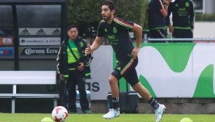 Pizarro, durante un entrenamiento con la Selección