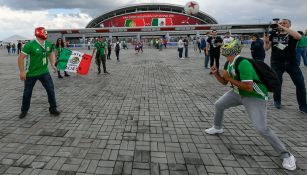 Afición mexicana previo al Portugal-México de Confederaciones