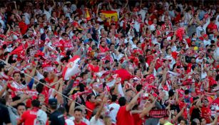 Aficionados del Sevilla, en un partido de Copa del Rey 