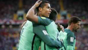 Cristiano Ronaldo celebra su gol contra Rusia