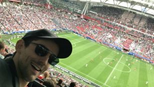 Chava Iglesias disfruta del juego entre México y Rusia