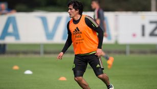 Burrito Hernández, durante un entrenamiento del Tri