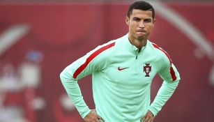 Cristiano Ronaldo, durante entrenamiento de Portugal