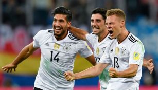 Emre Can, Stindl y Kimmich festejan el título de Alemania en la Confederaciones