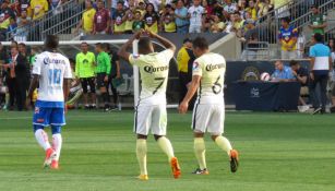 William Da Silva festeja su gol contra el Puebla 