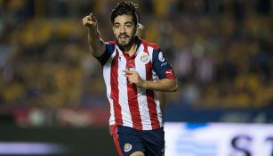 Pizarro celebra gol en la Final contra Tigres