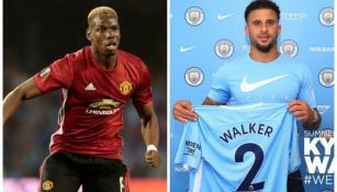 Pogba y Kyle Walke, jugadores del Unitad y del City, respectivamente