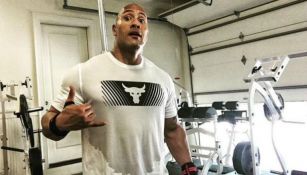 Dwayne Johnson, después de entrenar en el gimnasio 