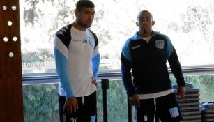 Egidio Arévalo, durante un entrenamiento con Racing