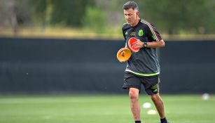 Osorio, durante entrenamiento del Tri