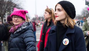 La actriz británica, durante una manifestación