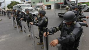 Elementos de la Marina Armada de México resguardan las calles de Tláhuac