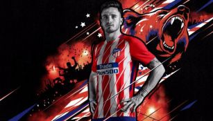 Jugador colchonero porta la nueva indumentaria del 'Atleti'