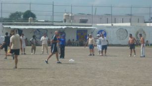 El Chelis durante un entrenamiento en el cereso de Puebla 