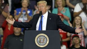 Donald Trump, durante una conferencia de prensa