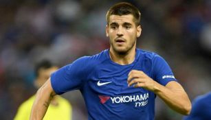 Álvaro Morata en un partido con el Chelsea