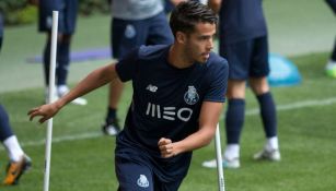 Diego Reyes, en un entrenamiento con el Porto