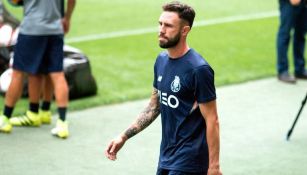 Layún, durante un entrenamiento con el Porto