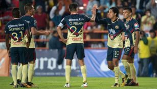 América celebra el gol de Cecilio Dominguez contra Pachuca 