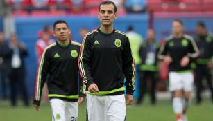 Rafael Márquez, en una concentración con el Tricolor