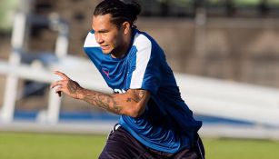 Gullit Peña, durante un entrenamiento con el Rangers 