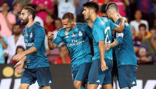 Jugadores del Real Madrid en la Ida de la Supercopa
