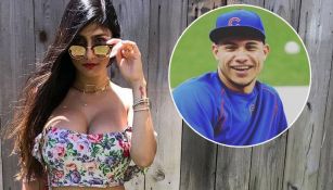 Mia Khalifa posa en una foto y Contreras ríe en un partido de los Cubs