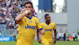 Dybala celebra un gol con la Juventus