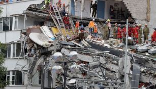 Un edificio destruido en la CDMX tras el sismo de 7.1 grados