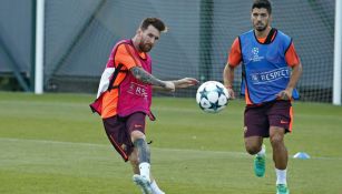 Messi y Suárez entrenan en suelo portugués 