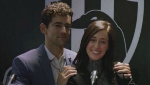 Salvador e Isabel Iglesias, en una conferencia de los Cuervos