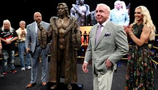 Ric Flair, durante la presentación de su estatua