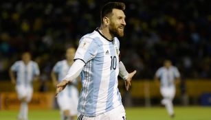 Lionel Messi festeja uno de sus goles