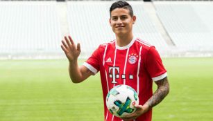 James Rodríguez, en su presentación con el Bayern Munich