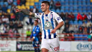 Guzmán celebra el único gol del partido