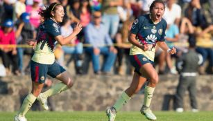 América festeja gol de Dorian Hernández contra Pumas